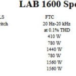 ampli lab1600 labgruppen fiche technique